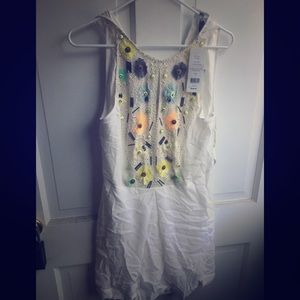French Connection Beaded White Dress